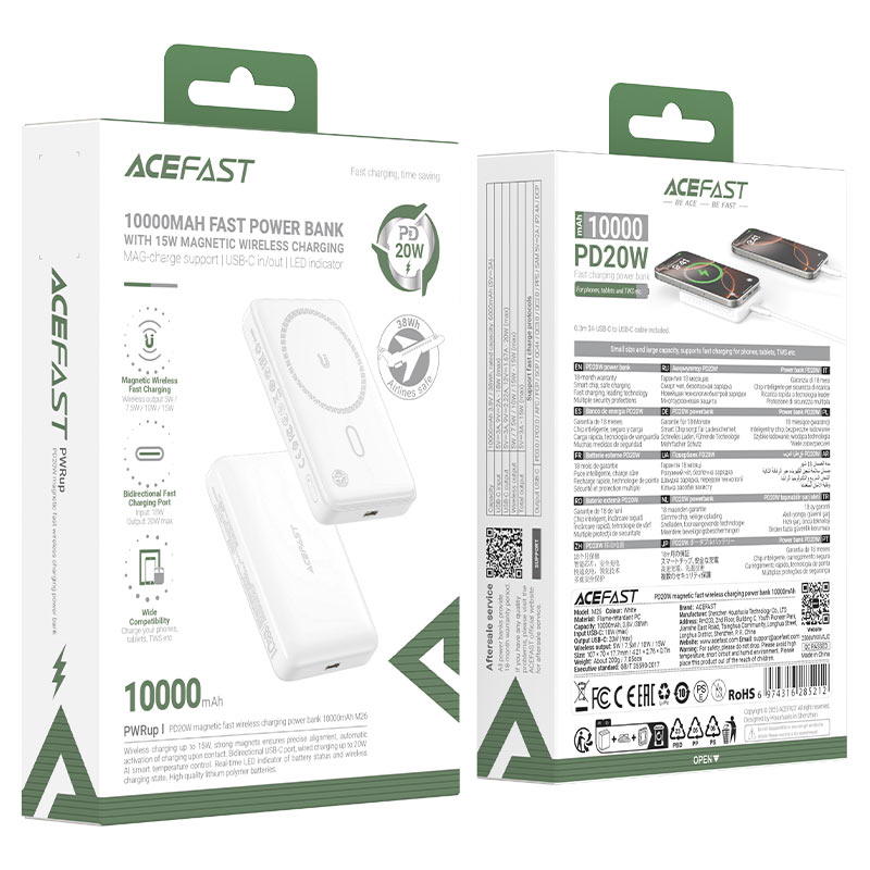 Magnetic Fast Wireless Charge Power Bank M26 PD20W 10000mAh