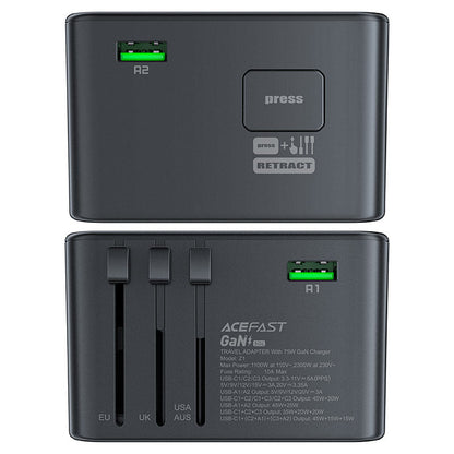 Charging Adapter Z1 2300W + PD75W GaN (3xUSB-C+2xUSB-A)