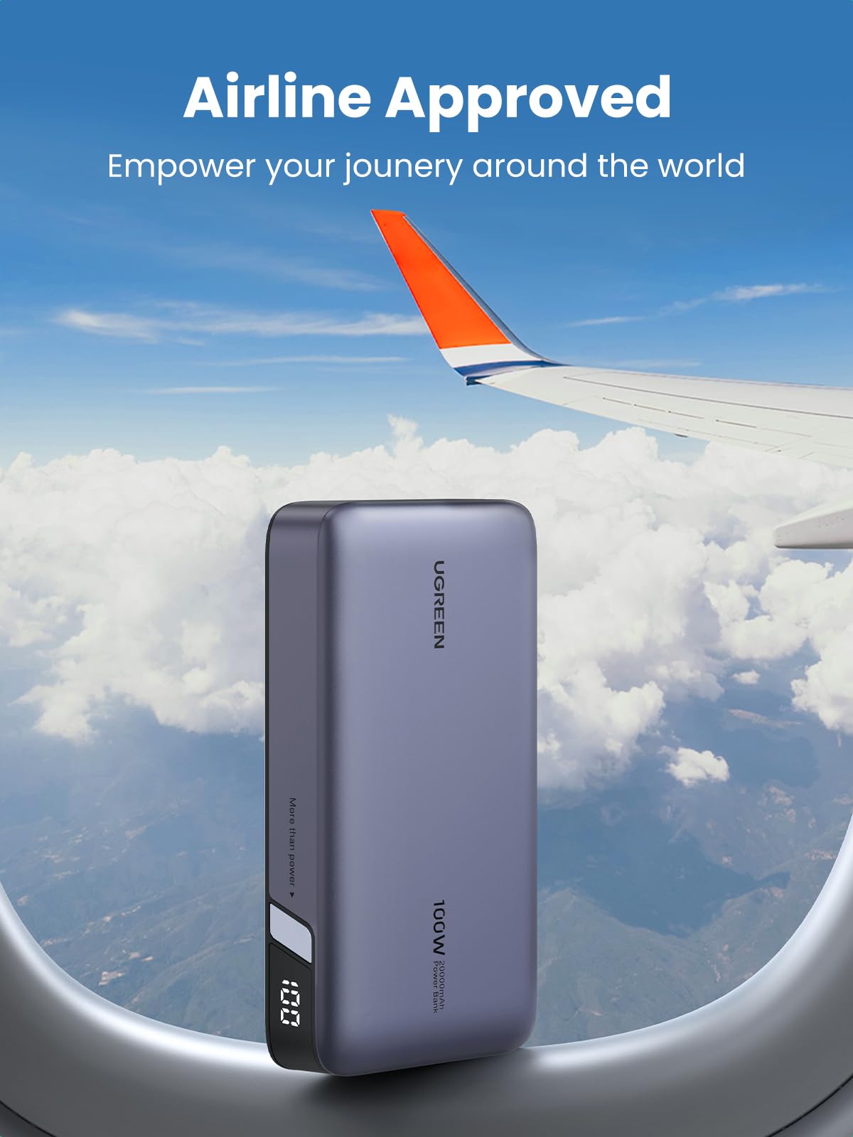 UGREEN 100W 20000mAh Power Bank  Airline Approved Empower your jounery around the world
