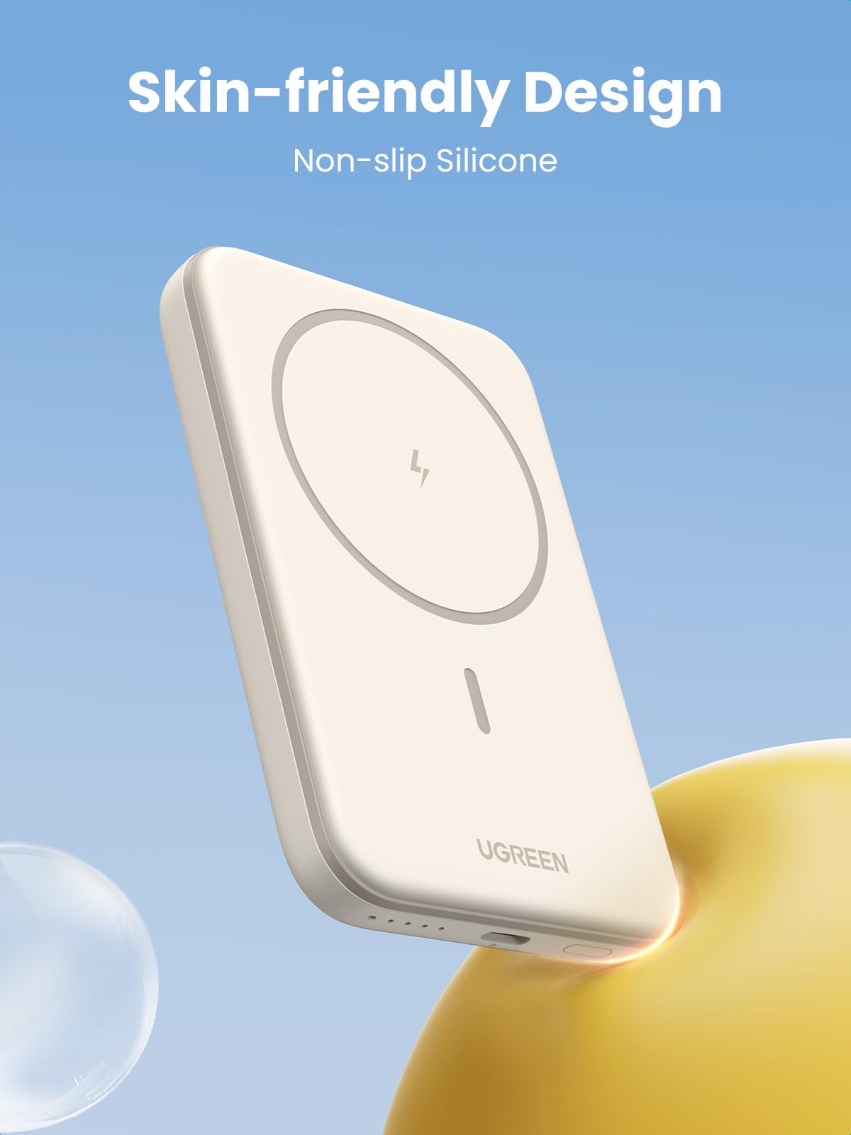 UGREEN 5000mAh Magnetic Power Bank skin-friendly Design Non-slip Silicone
